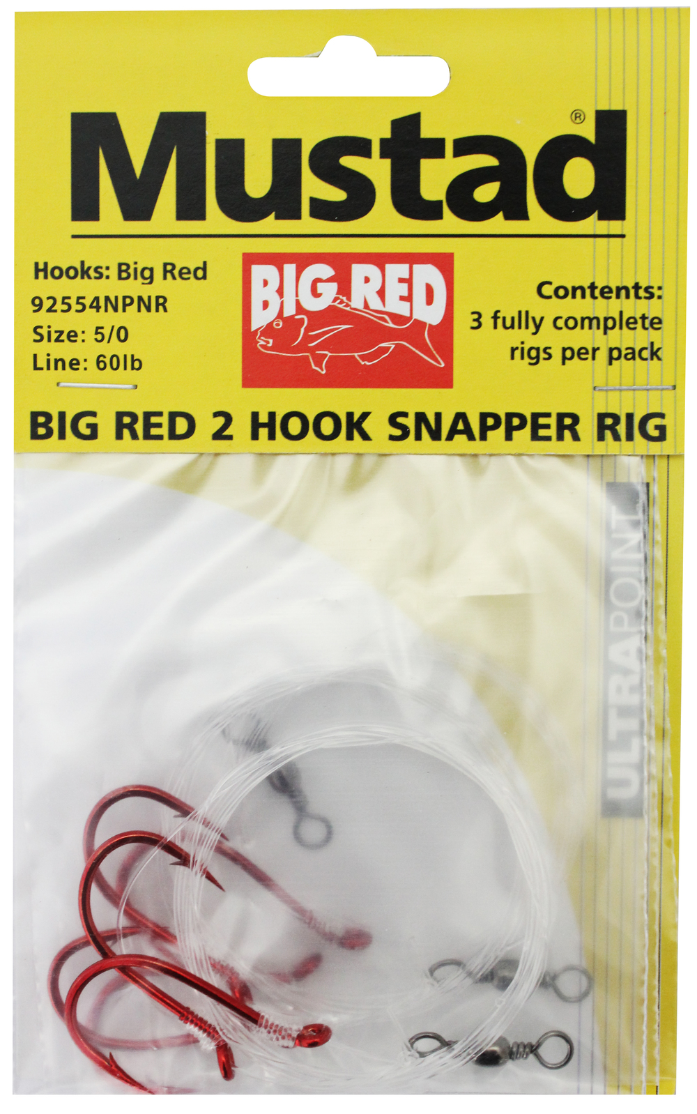 5 Hooks Size 6 Mustad Fluo Pink Flasher Rig S6034 